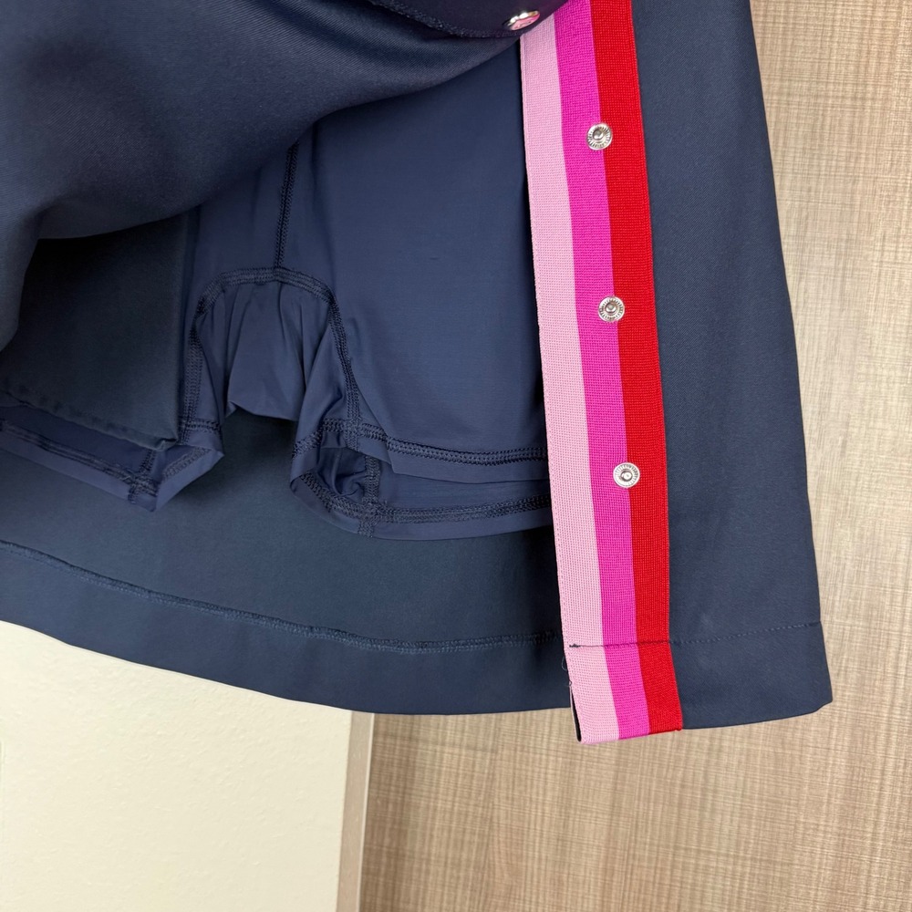 G/FORE Navy Grosgrain Skort Skirt Golf Tennis Preppy Size 4 - Picture 7 of 13